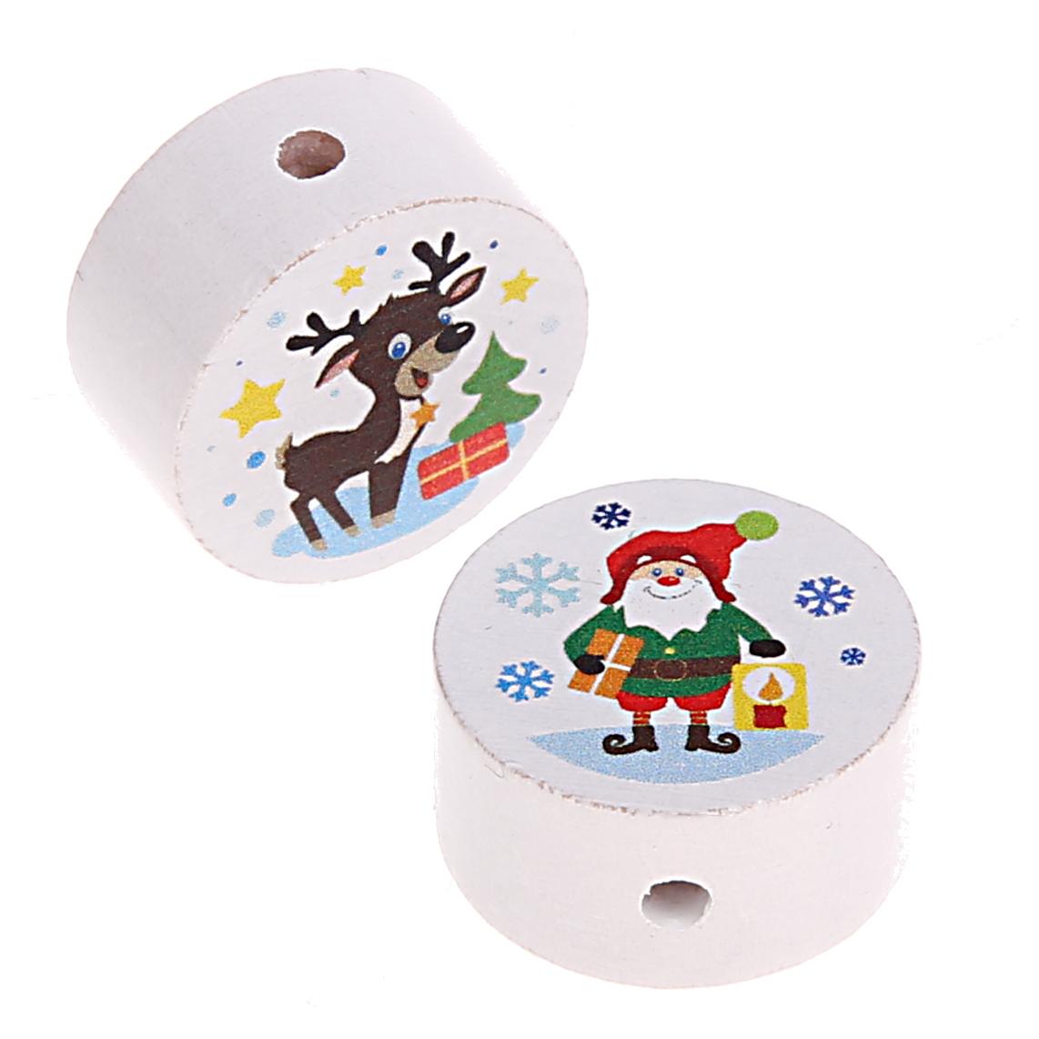 Motif bead disc reversible motif reindeer / gnome