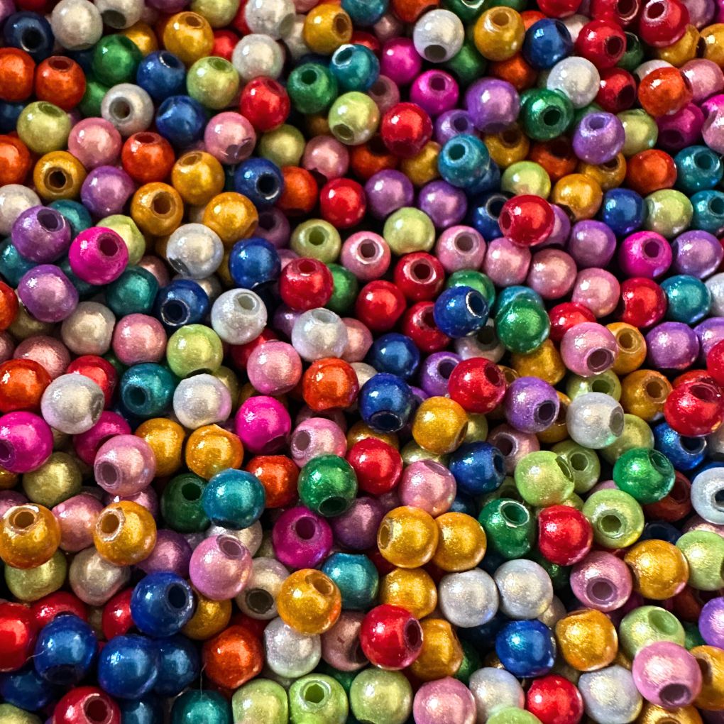 Magic Beads, reflektierende Perlen, 3D-Illusion, Acrylperlen • 4mm • 150 Stück