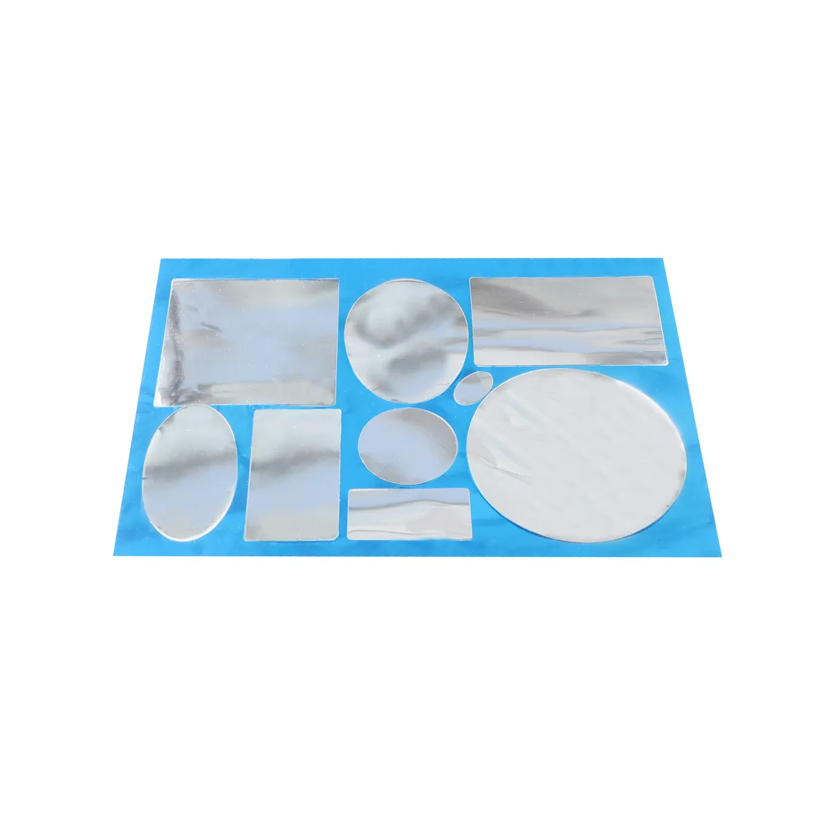foil, silbern, kreise, quadrate, blaue folie, foil, Blatt, Silber, Kreise, Rechtecke