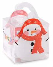 transparente PVC-Geschenkbox Weihnachten Schneemann 8 auf Lager