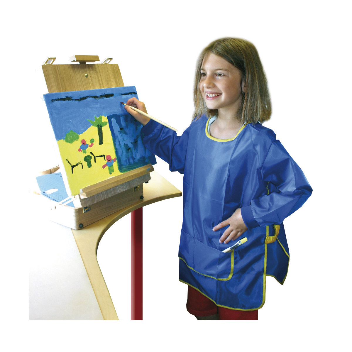 Kinderatelier, Kunstunterricht, Malkittel, Schürze, Pinselhalter