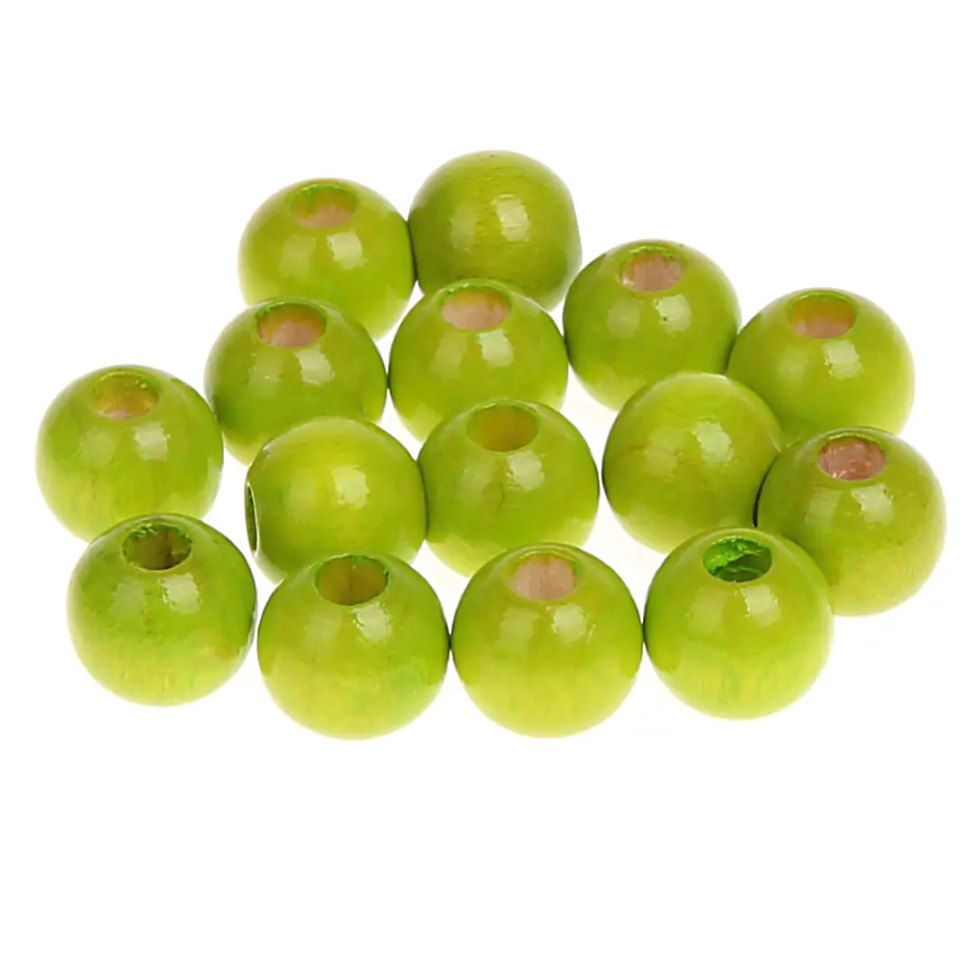 Holzperlen 8mm • 50 Stück gelbgrün 107 auf Lager