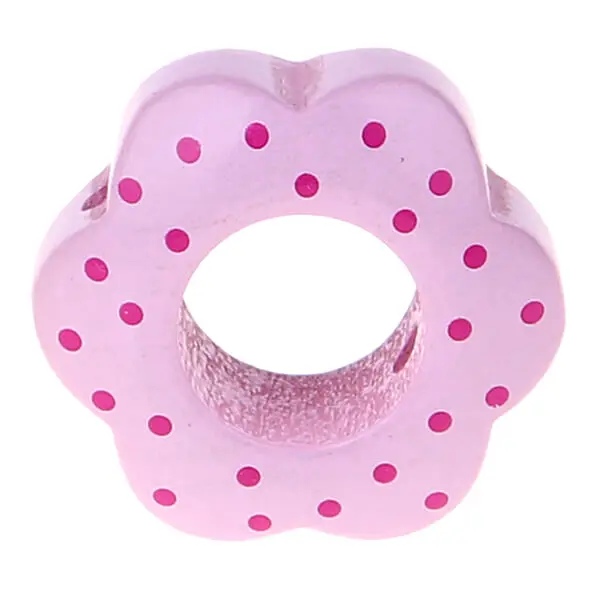 Motif bead perforated flower dots pink 55 in stock 
