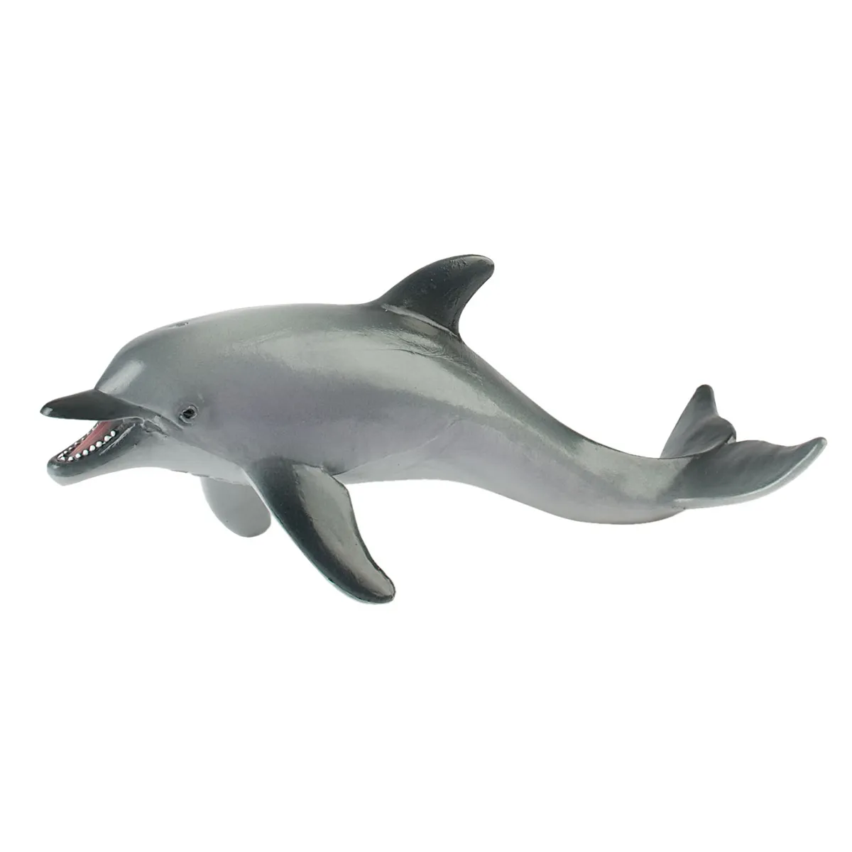 Delphin, Spielzeugdelphin, Grauer Delphin, Plastic-Figur, Meerestier, Delfin, Spielzeug, Schwimmtier, Grau, Modell