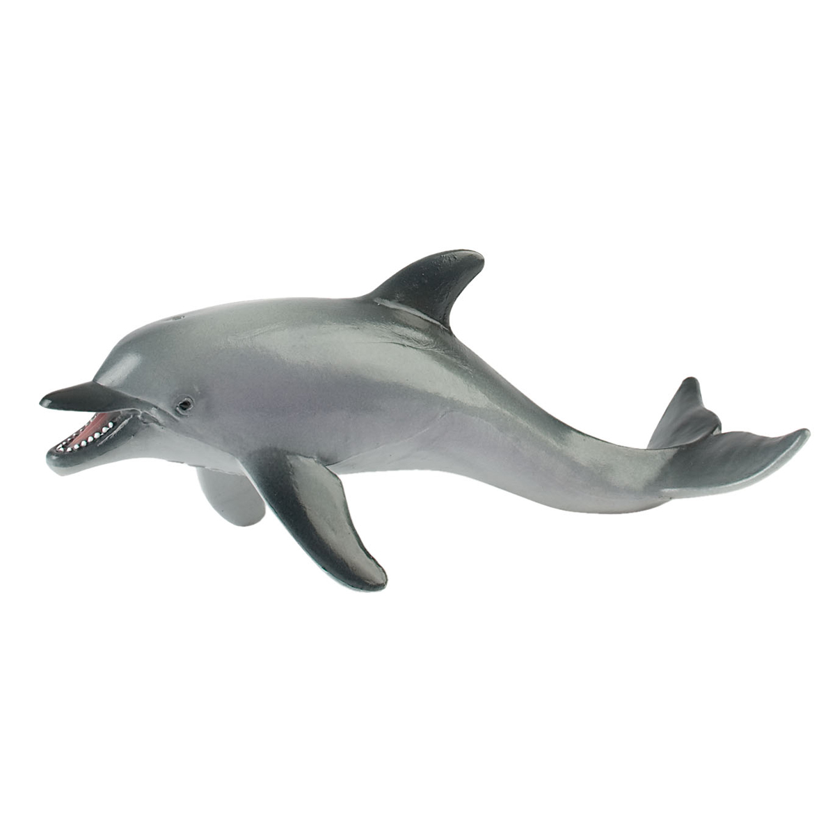 Delphin, Spielzeugdelphin, Grauer Delphin, Plastic-Figur, Meerestier, Delfin, Spielzeug, Schwimmtier, Grau, Modell