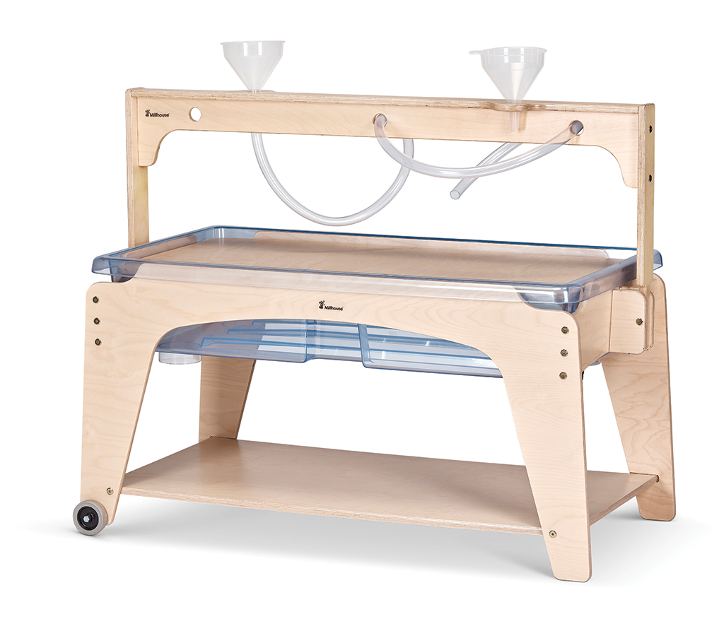 Mütterpassage, Kinderwerkzeug, Wickelhilfe, Kinderwerkbank, Holzwerkbank, Kinderwerkbank, Werkbank, Holz, Transparentes Behälter, Rollwagen