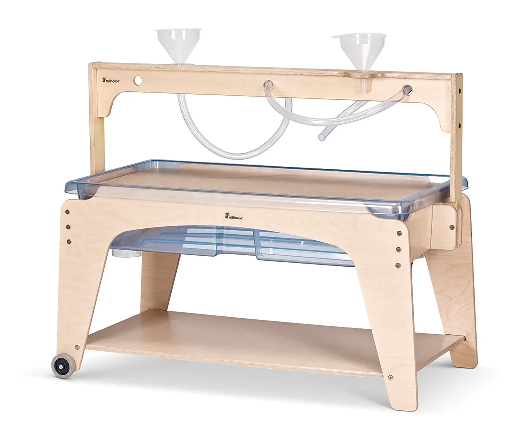 Mütterpassage, Kinderwerkzeug, Wickelhilfe, Kinderwerkbank, Holzwerkbank, Kinderwerkbank, Werkbank, Holz, Transparentes Behälter, Rollwagen