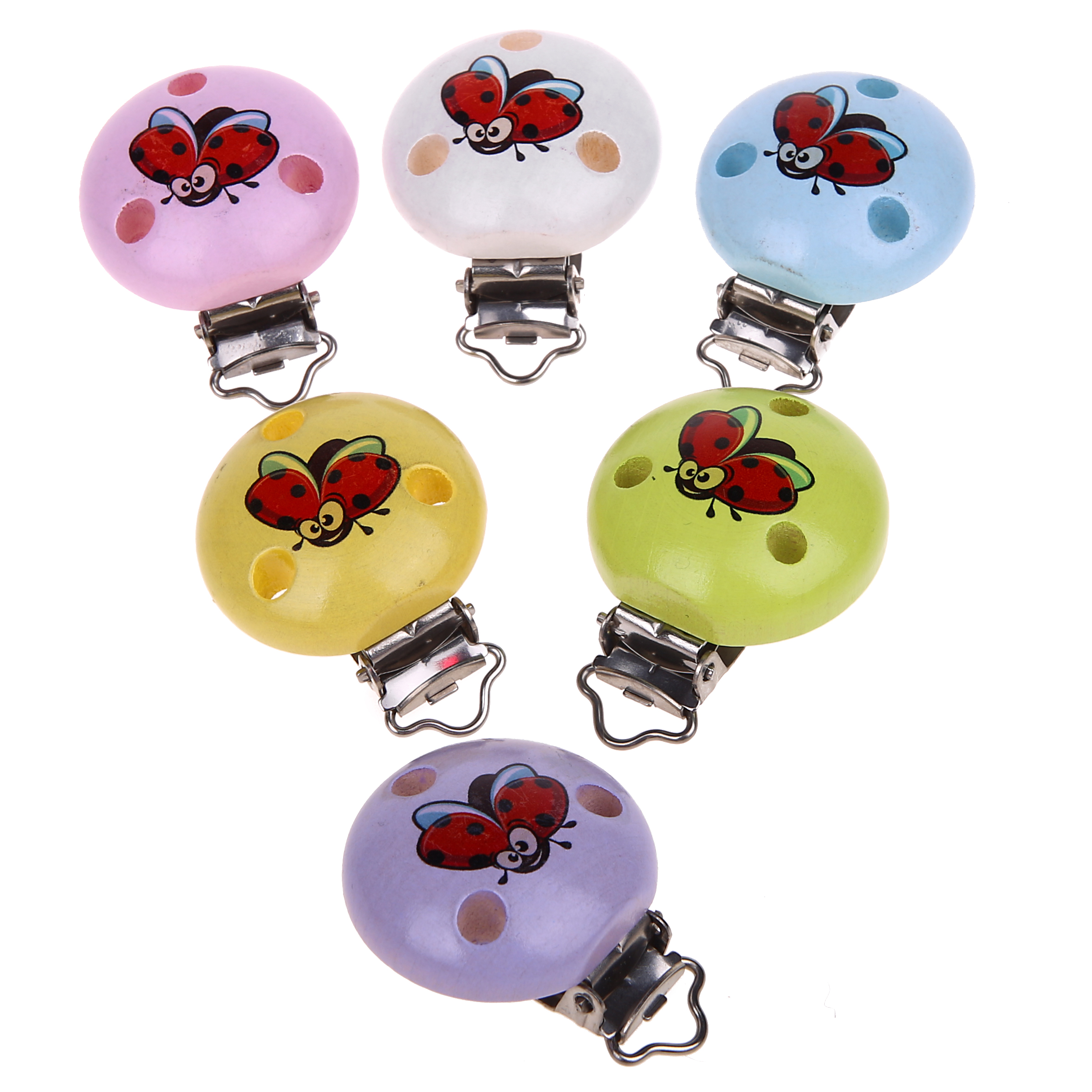 Pacifier clip ladybug