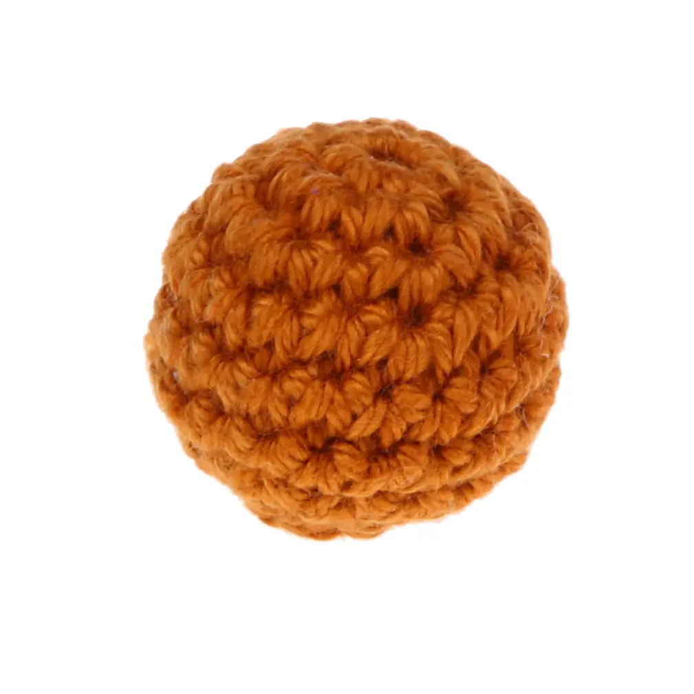 Crochet bead 25 mm light brown 182 in stock 