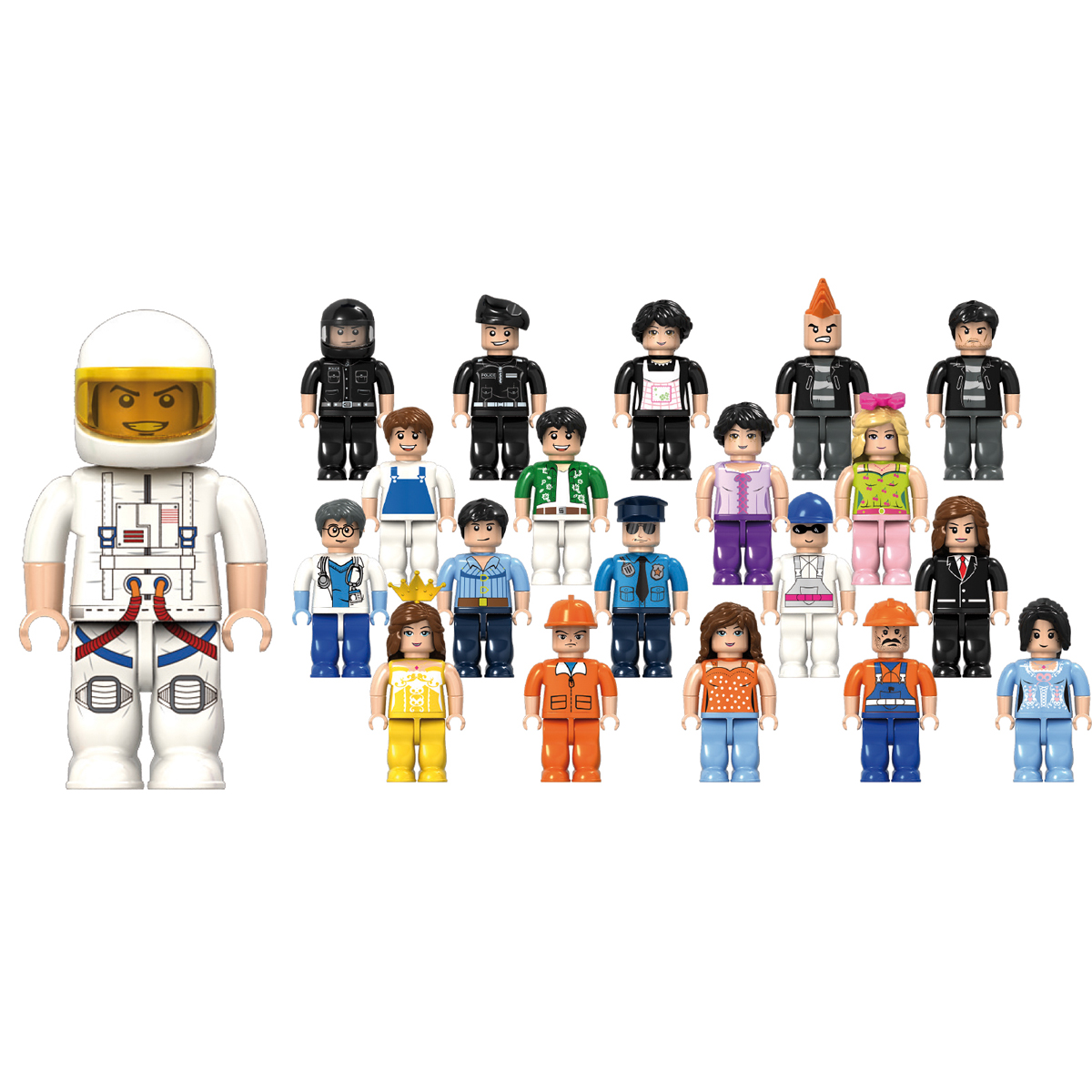 minifiguren, astronaut, spacesuit, weiß, vielfalt, Bausatz, Figuren, Kleider, Weltall, Astronaut