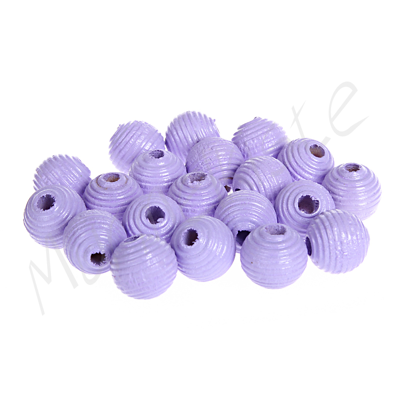 Grooved beads 10mm - 25 pieces lilac 103 in stock 