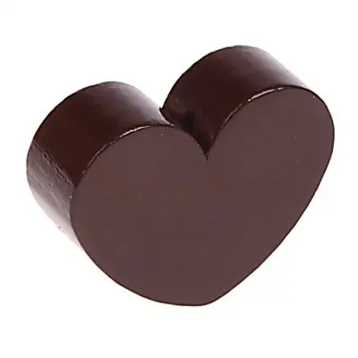 Motif bead shaped bead heart large brown 150 in stock 