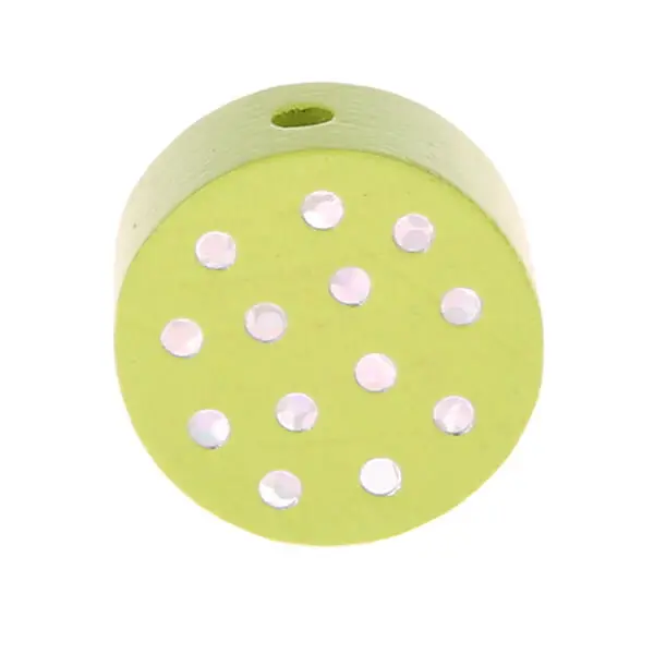 Motivperle Scheibe Glitzerpunkte lemon 310 auf Lager