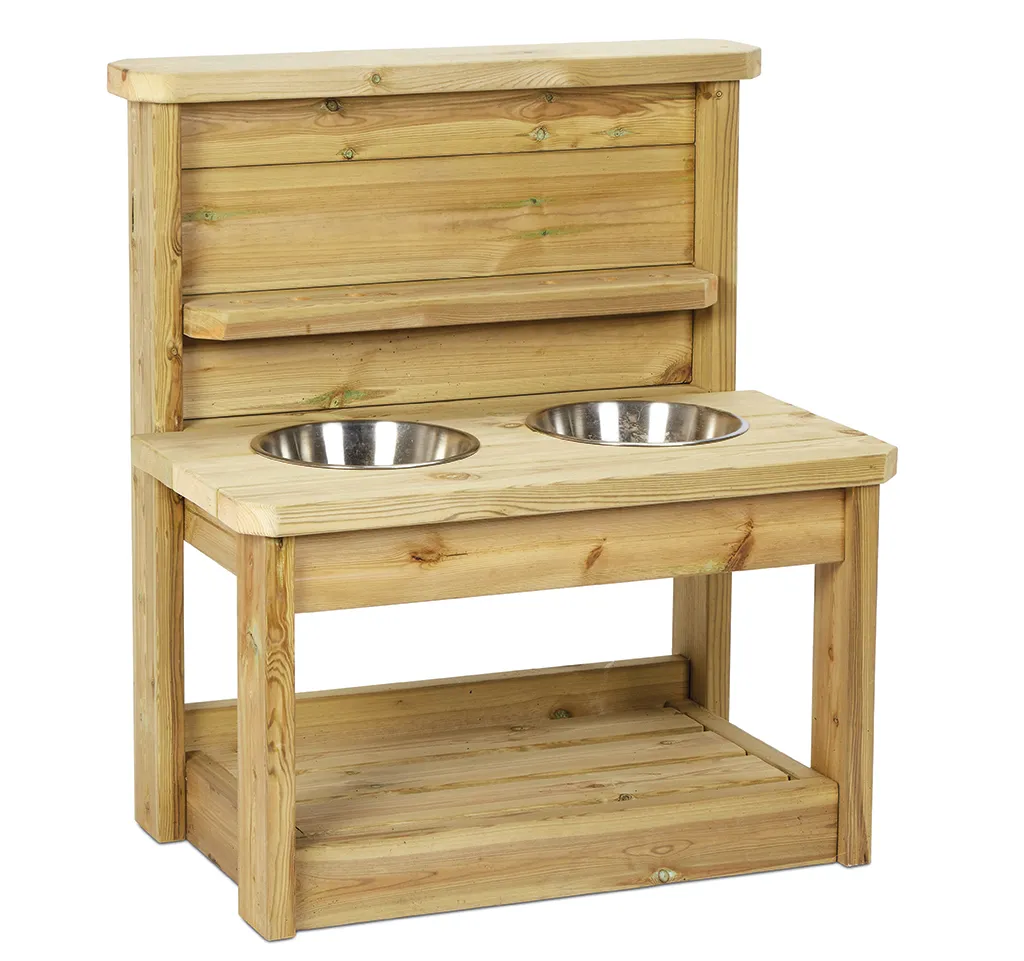 Holzkommode, Kindertisch, Nahrungsstation, Hundeschüssel, Holzstuhlkommode, Holzkommode, Spielzeugwerkzeug, Futterstation, Doppel-Nagelplatte?, Katzenschüssel?