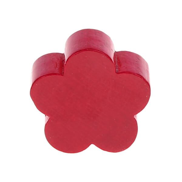 Motivperle/Holzperle Blume bordeaux 255 auf Lager
