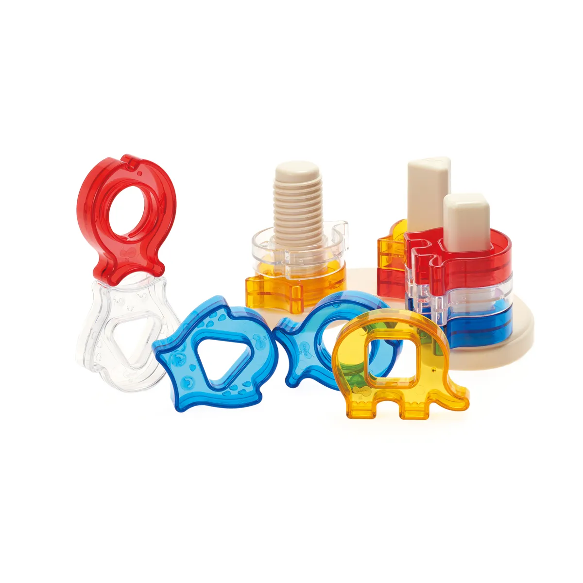 Kinder-Schnitzspielzeug, Bauklötze, Puzzleset, Buntes Kunststoffspielzeug, Lernspielzeug, Schnuller, Badeset, Silikon, bunte Spielzeuge, Kinderzubehör