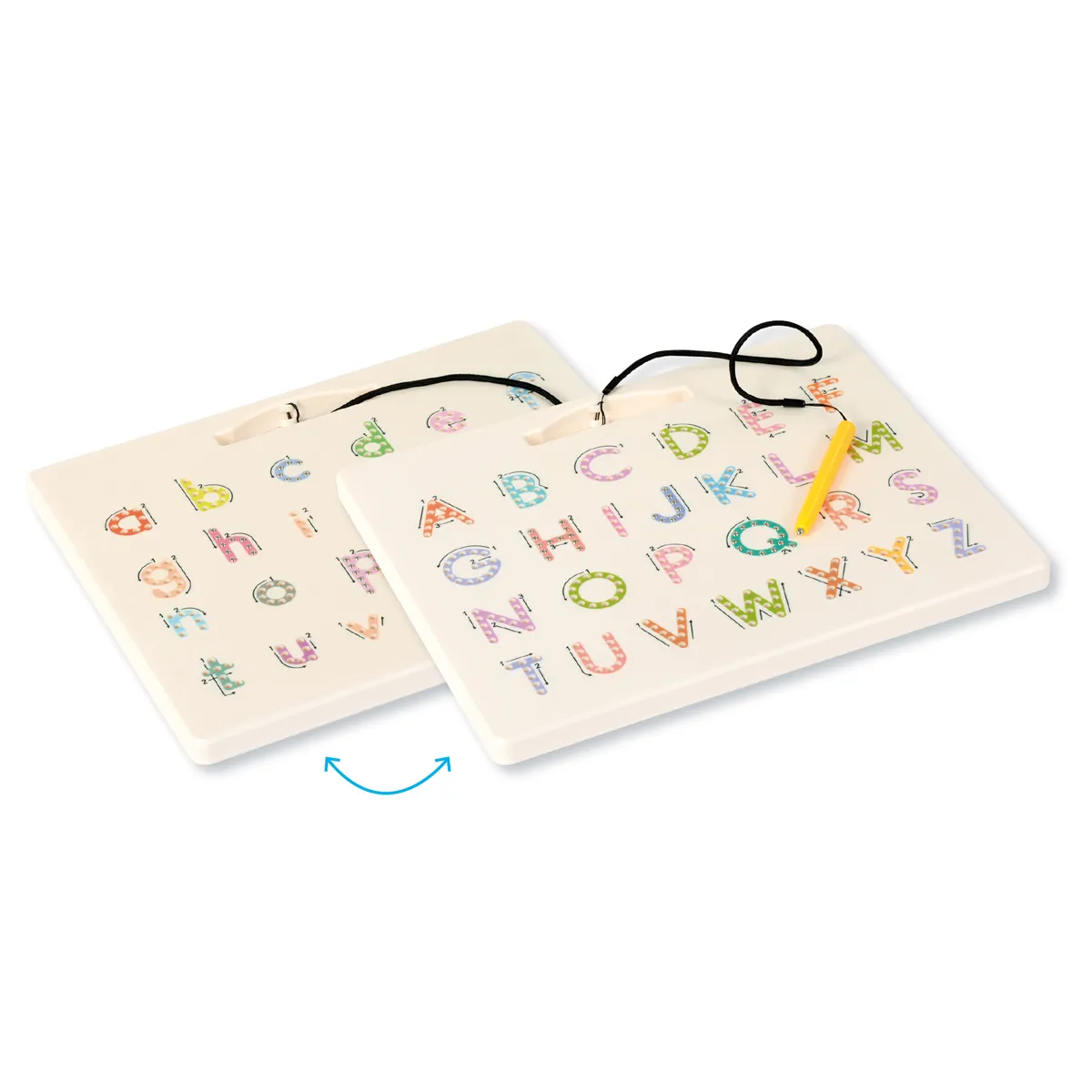 Alphabet, Puzzlebrett, Spielzeug, Faltbar, bunte Buchstaben, alphabet, lernbrett, holz, bunt, bleistift