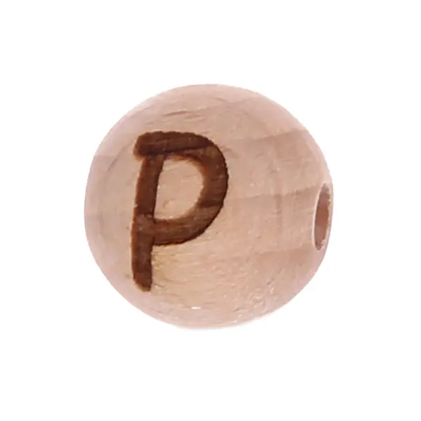 Letter beads 12mm with laser engraving - drilled horizontally P 74 in stock 