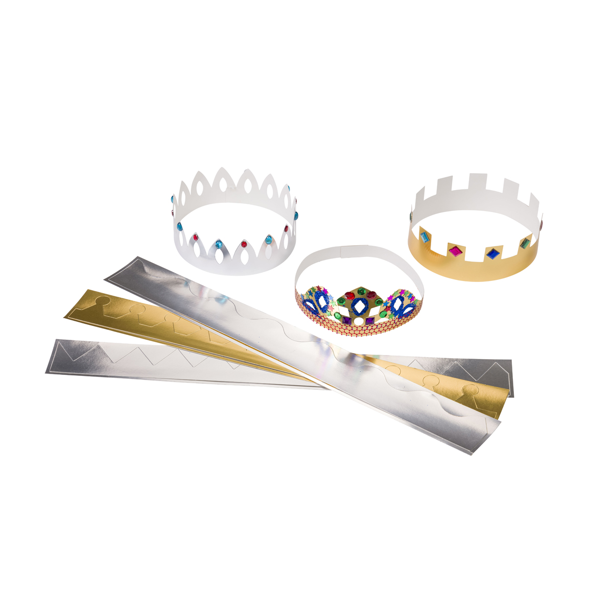 Tiara, Armband, Party-Accessoires, Metallstreifen, Dekorationskopfband, Kronen, Stoffband, Metallband, Schmuckband, Farbsteine