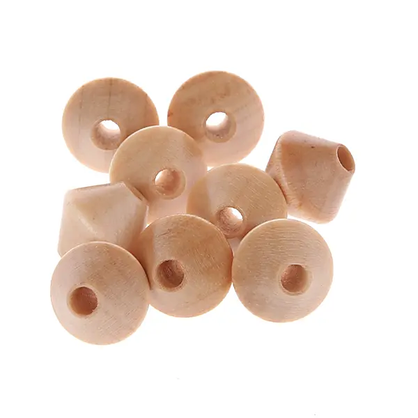 Spinning top beads 12mm - 25 pieces nature 86 in stock 