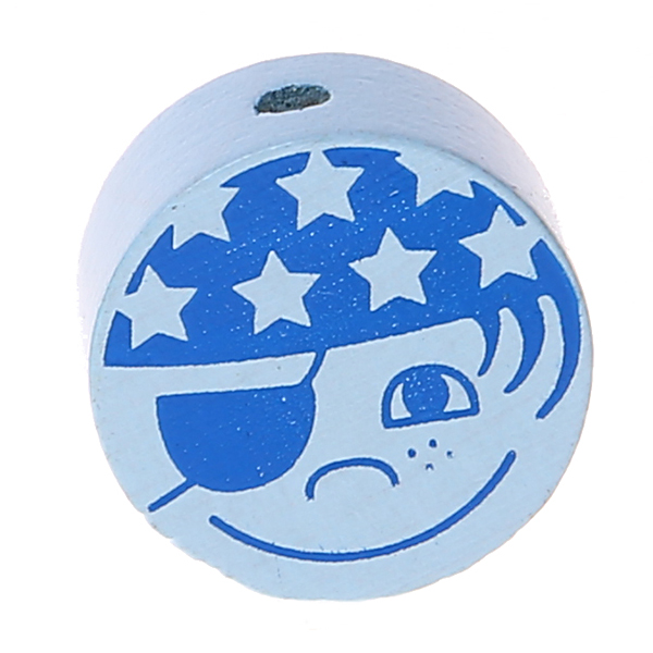 Pirate motif bead disc blue 302 in stock 