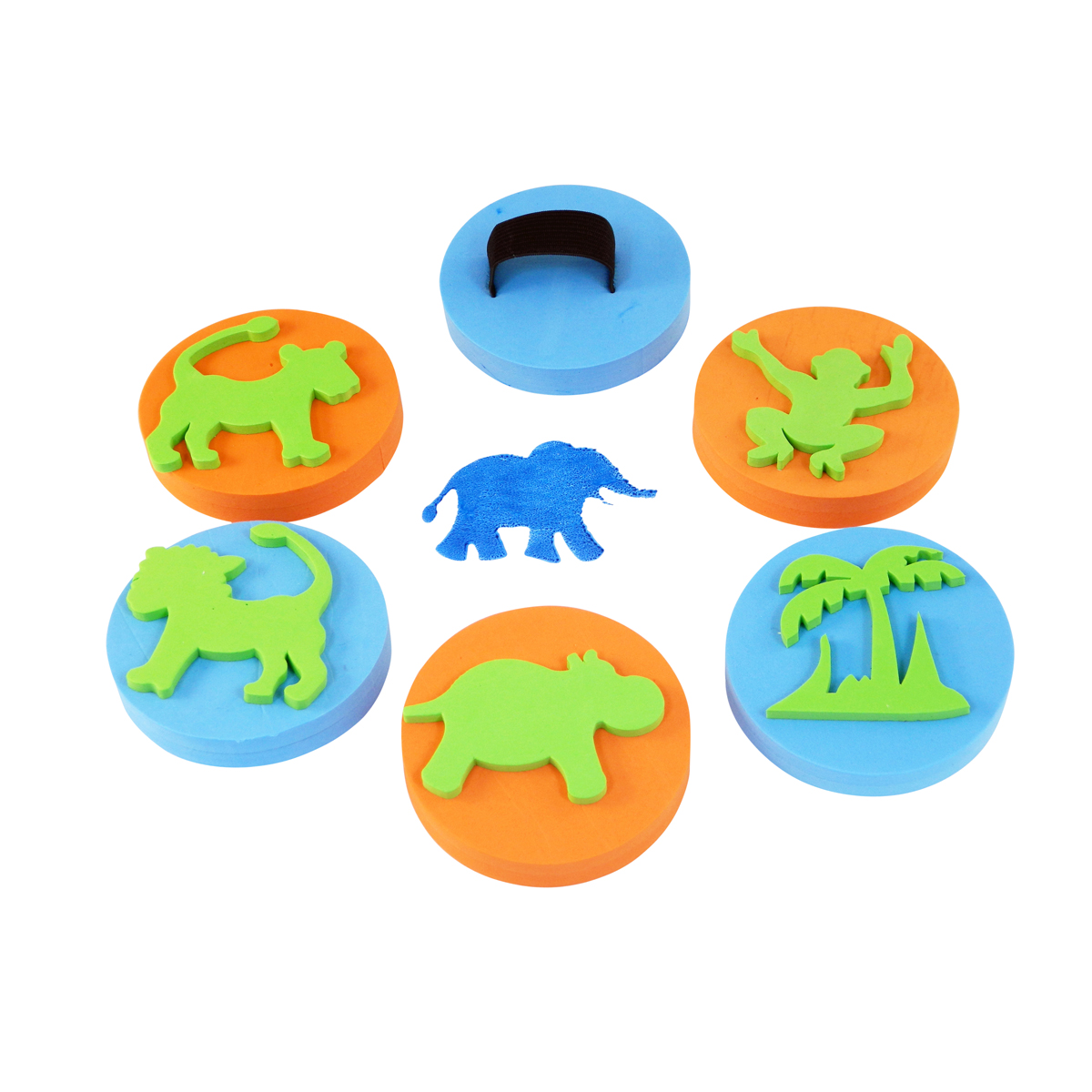 beo® 6er set texas be743 dschungel print mit vogel... Handflächenstempel Dschungel 6er Set | EduPlay