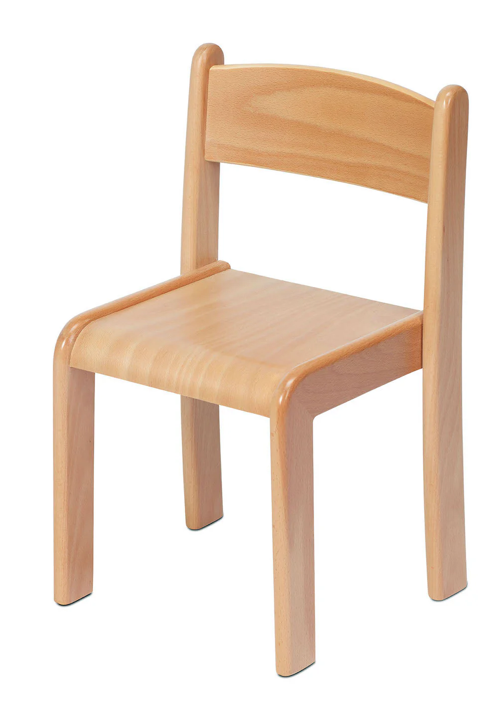 Stapelbarer Stuhl aus Buchenholz - 4er-Pack (Sitzhöhe 310 mm)