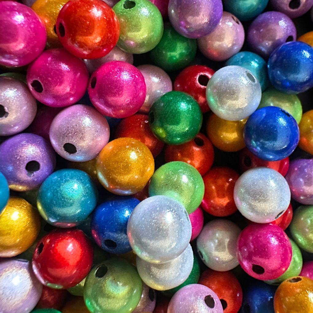 Magic Beads, reflektierende Perlen, 3D-Illusion, Acrylperlen • 8mm • 50 Stück