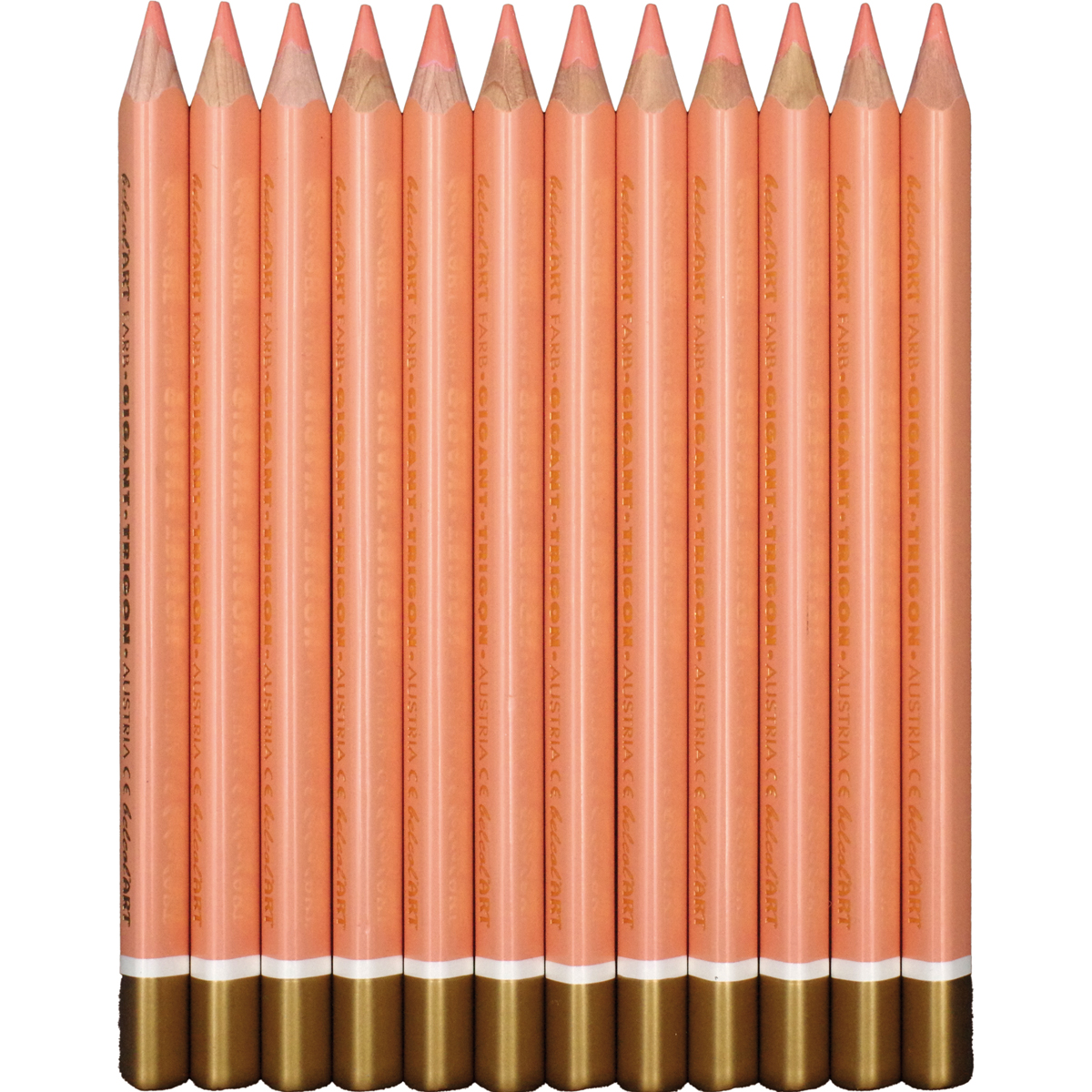 Bleistifte, Pastell, Rötlicher Farbton, Holzstift, Anspitzstifte, Bleistifte, Rundholz, Pfirsichfarbe, Kunststoffspitzen?, Goldeloxierte Spitze