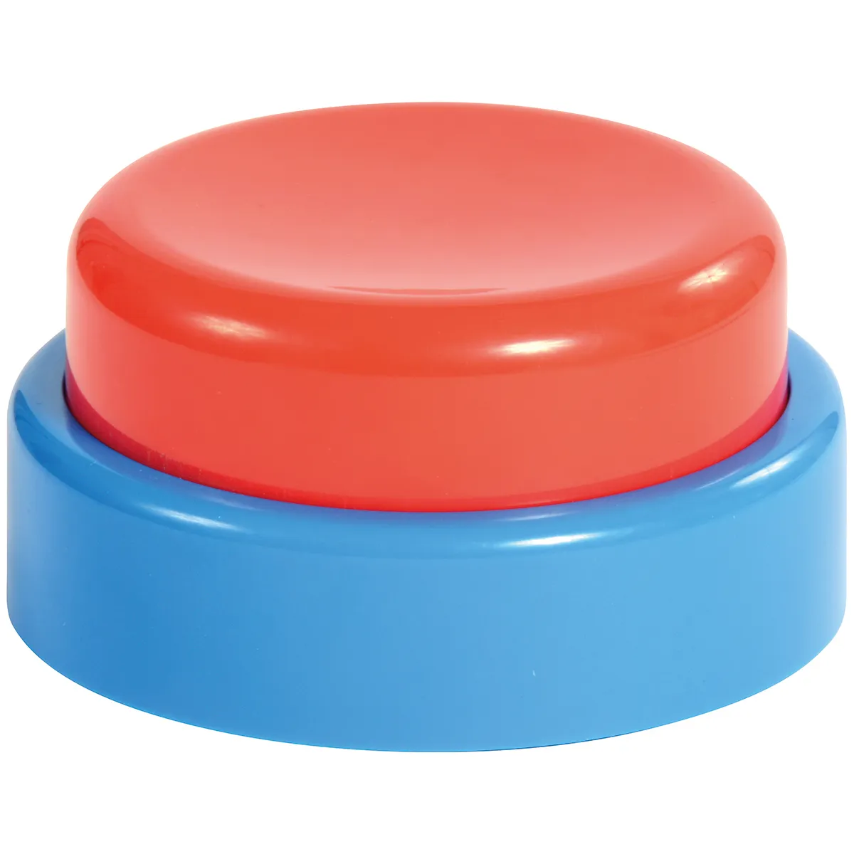Spielzeug, Knopf, Rotes Objekt, Blaues Unterteil, Piratensymbol? oder generischer Knopf, Spielteller, Rot, Blau, Kunststoff, Mehrteiliger Stack