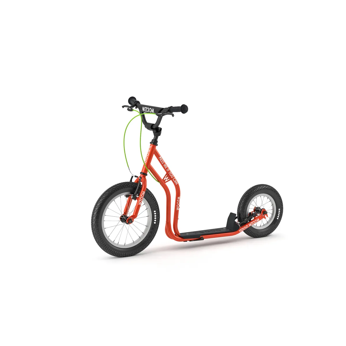 Tretroller, Fußgängerscooter, Balance-Scooter, Rutschfeste Griffe, Gummi-Reifen, Tretroller, Scooter, Dreir&auml;adig, Hochwertiger Reifen, Gr&uuml;nes Seil