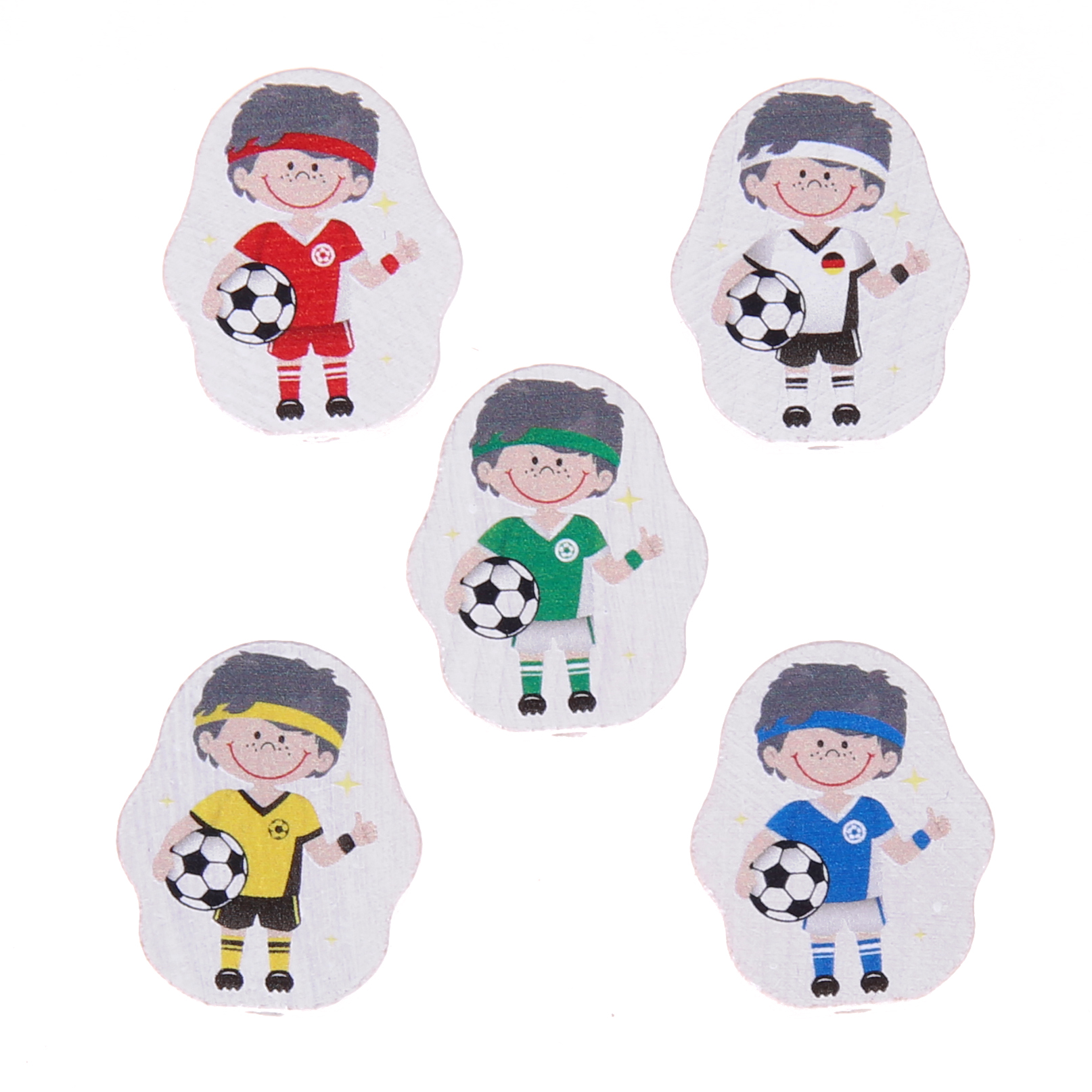 Footballer motif bead