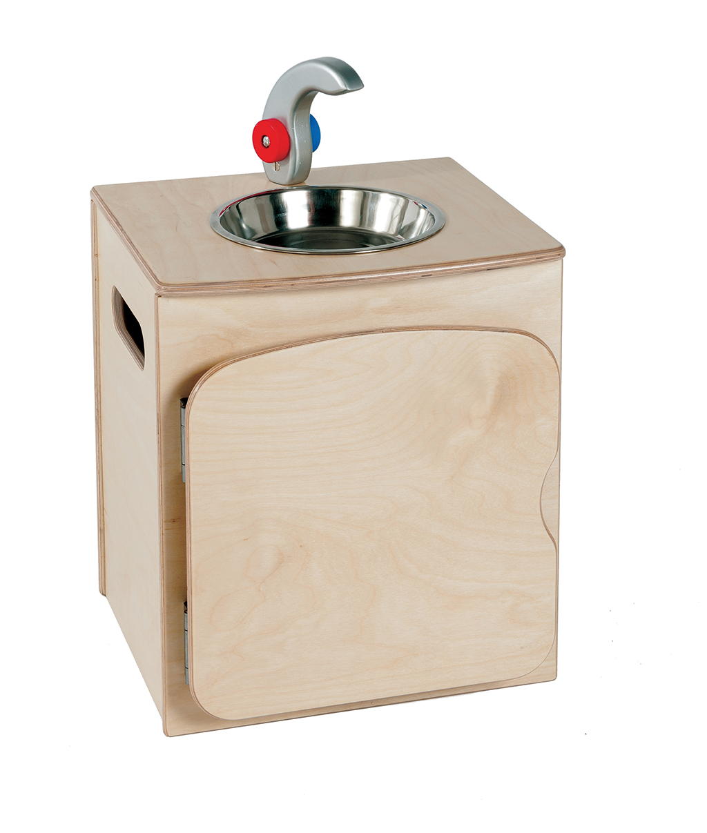 Holzspielzeug, Küche, Waschbecken, Spüle, Holzblock, Holzspielzeug, Küchen-Set, Spielzeugspüle, Holzblock, Spültisch