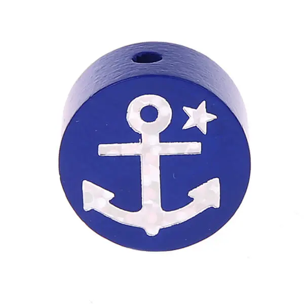Motif bead Disc glitter anchor dark blue 890 in stock 