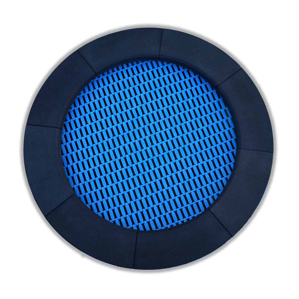 Trampolin, Stoffoberfläche, Rund, Blau, Stoppfederung, Trampolin, Blau, Netz, Rahmen, Federkissen