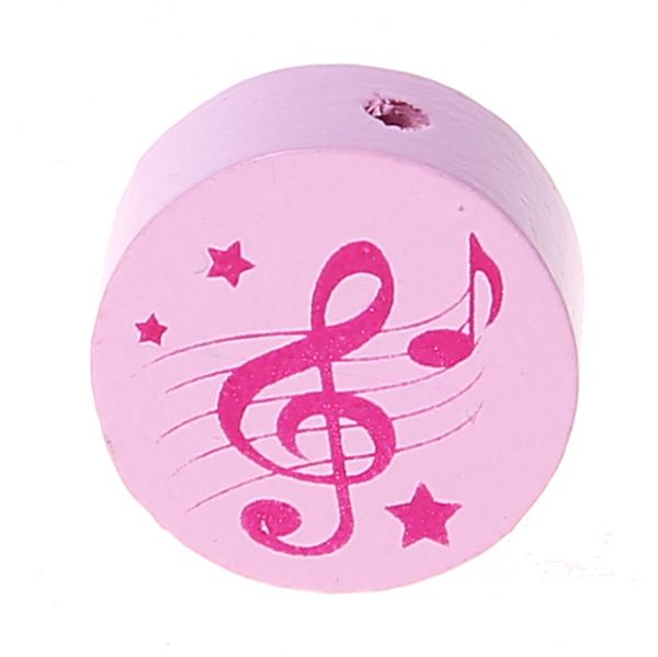 Motivperle Scheibe Notenschlüssel rosa-pink 553 auf Lager