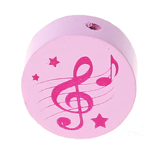 Motivperle Scheibe Notenschlüssel rosa-pink 553 auf Lager