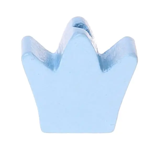 Milled crown motif bead baby blue 171 in stock 
