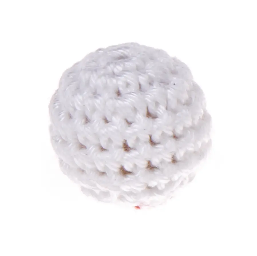 Crochet bead 25 mm white 295 in stock 