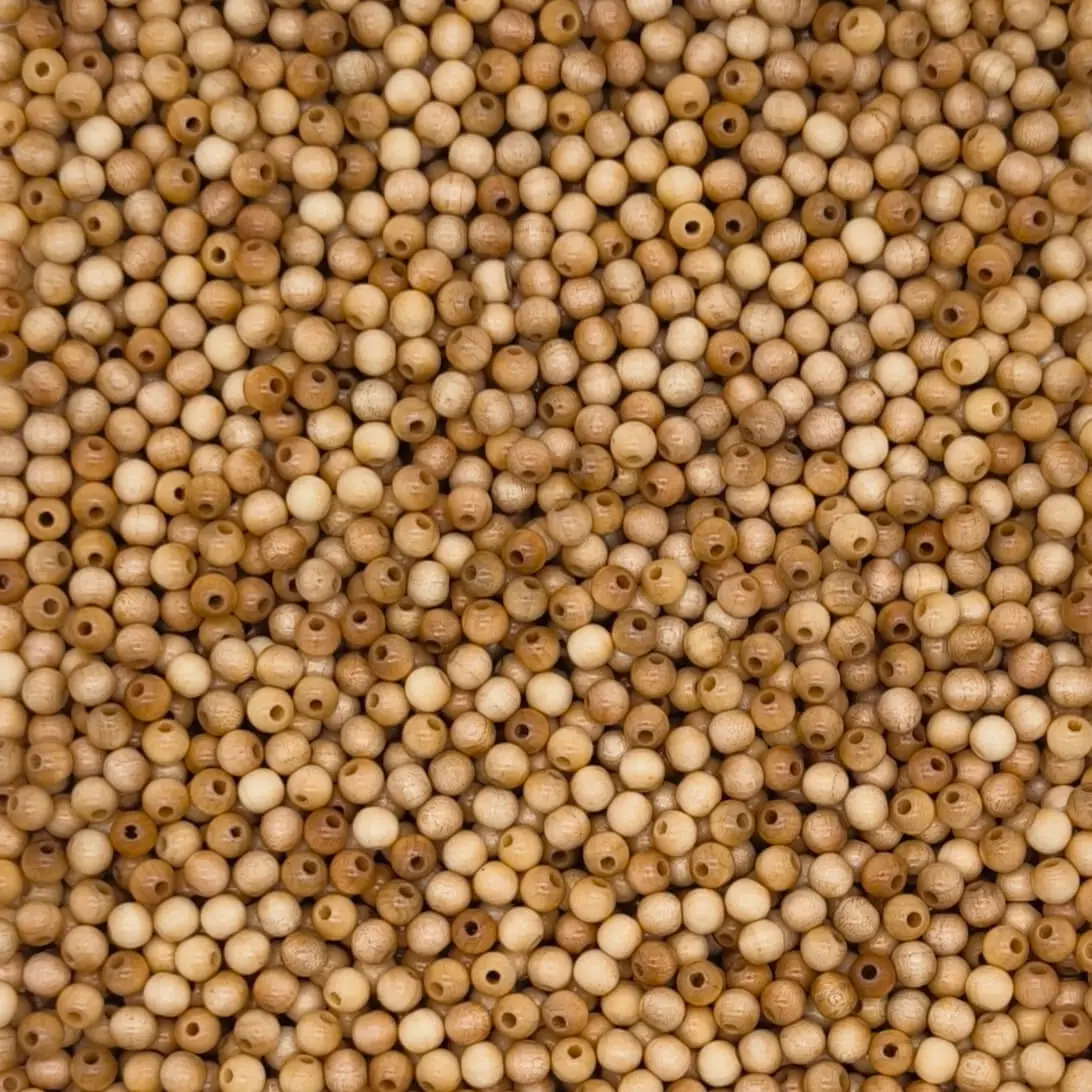 Holzperlen 6mm • 50 Stück natur 83 auf Lager