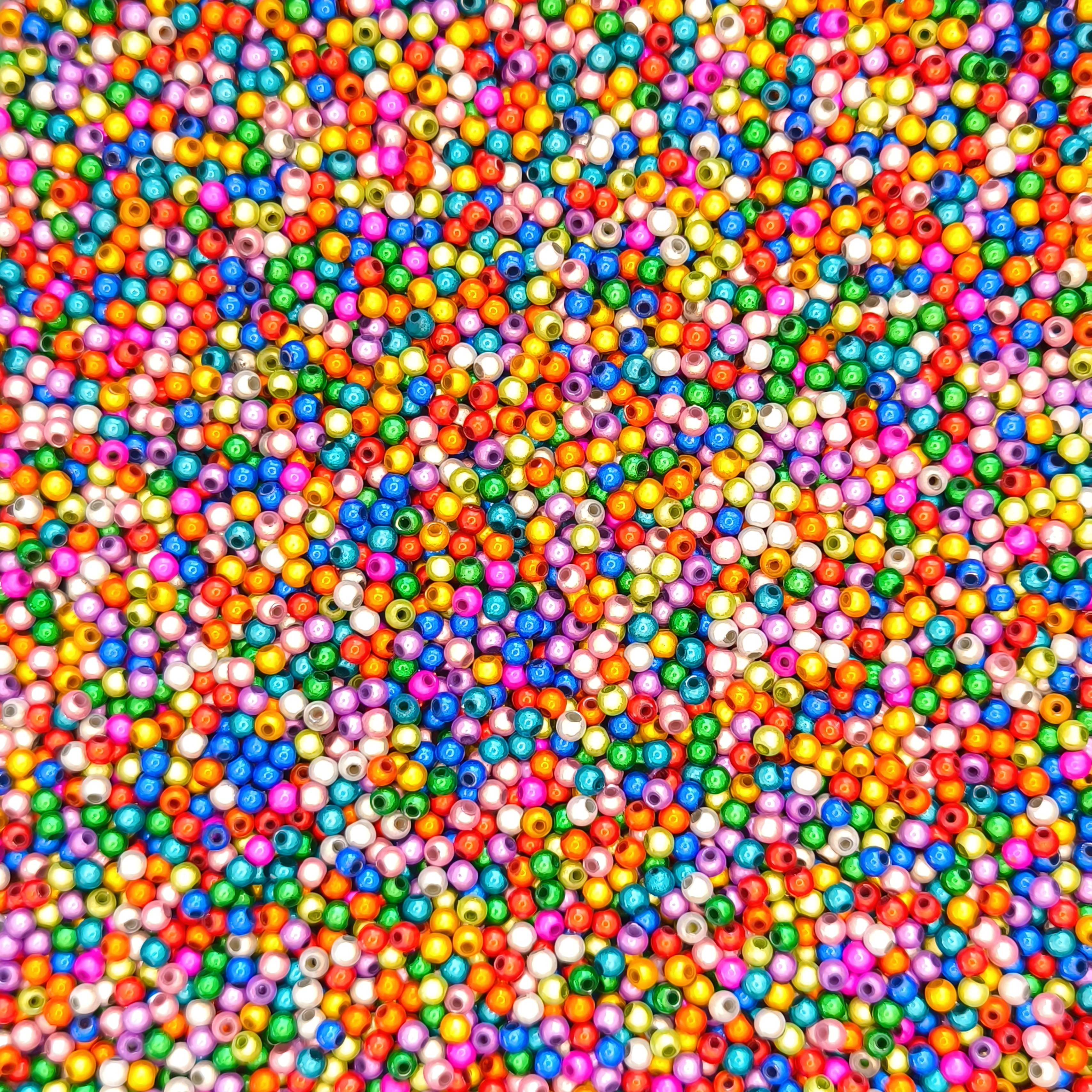 Magic Beads • 4mm • 150 Stück • reflektierende Perlen, 3D-Illusion, Acrylperlen 