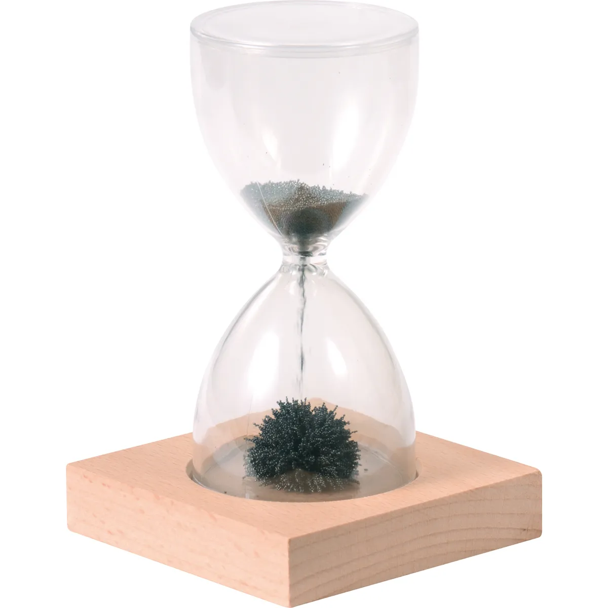 Sanduhr, Kleines Sanduhr, Glas-Timer, Holzständer, Miniatur-Sanduhr, sand, glashorn, sanduhr, holzbasis, dekorativ