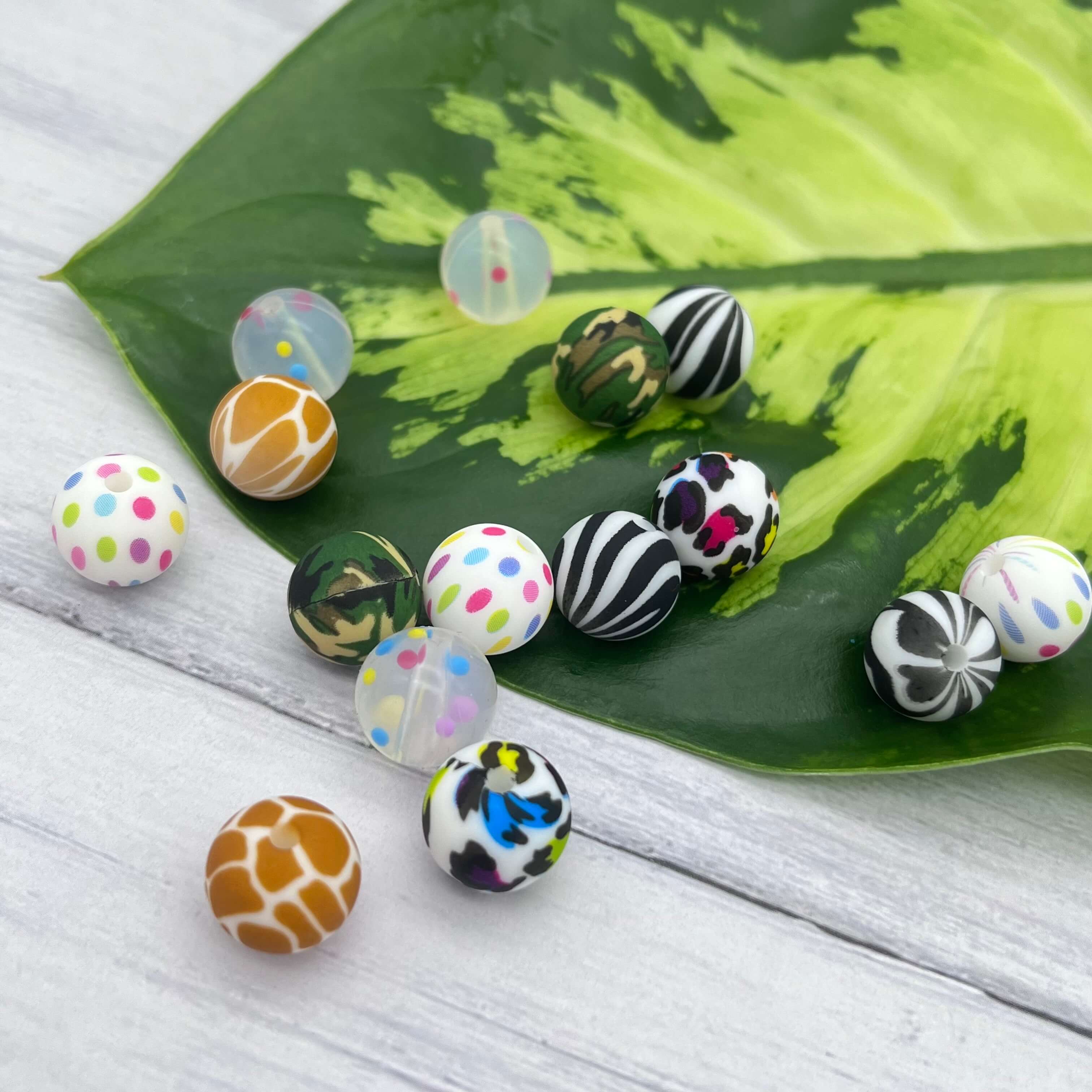 Silikonperlen mit Mustern Silikonperlen mit Mustern