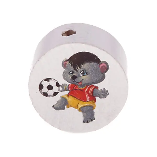 Motivperle Scheibe Fussballmotive Bär 177 auf Lager