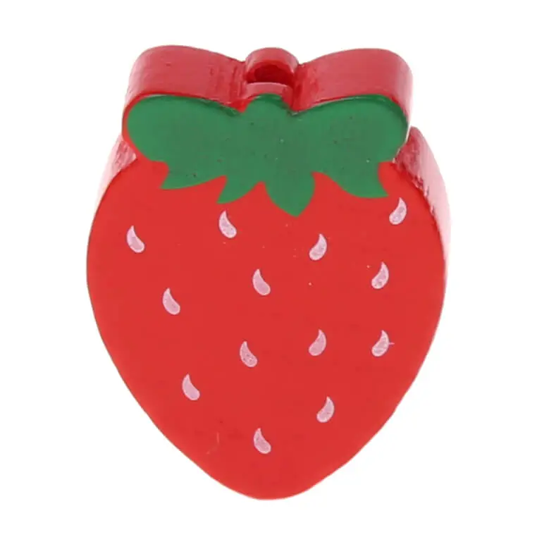 Strawberry motif bead red 1293 in stock 