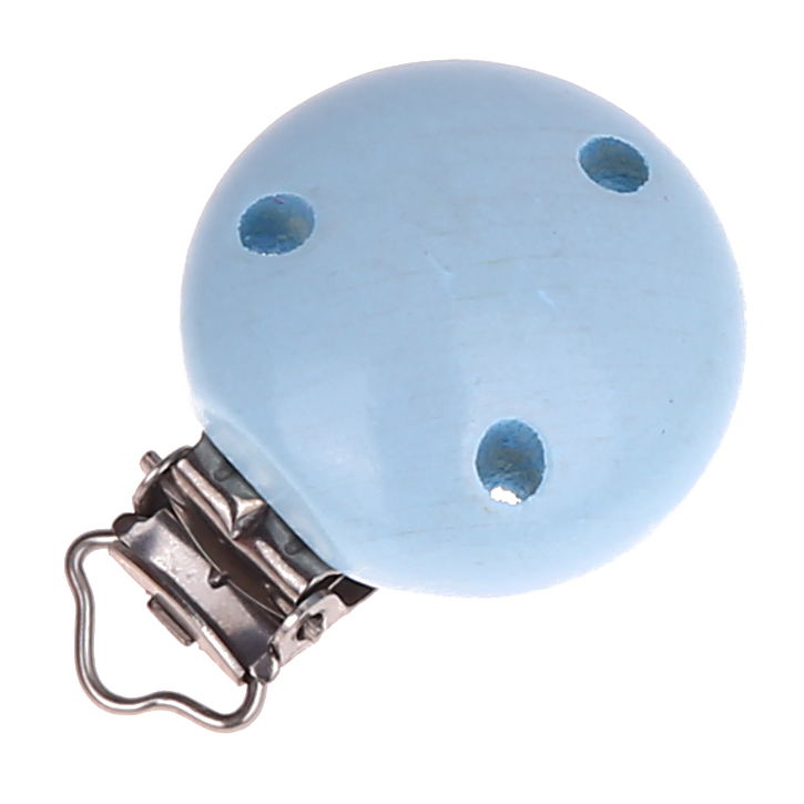 Holzclip / Schnullerclip Ø35mm babyblau 1890 auf Lager