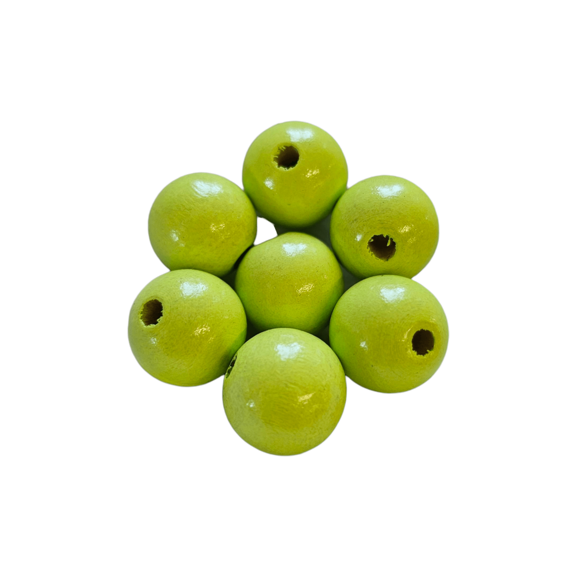 Holzperlen 15mm • 10 Stück lemon 92 auf Lager