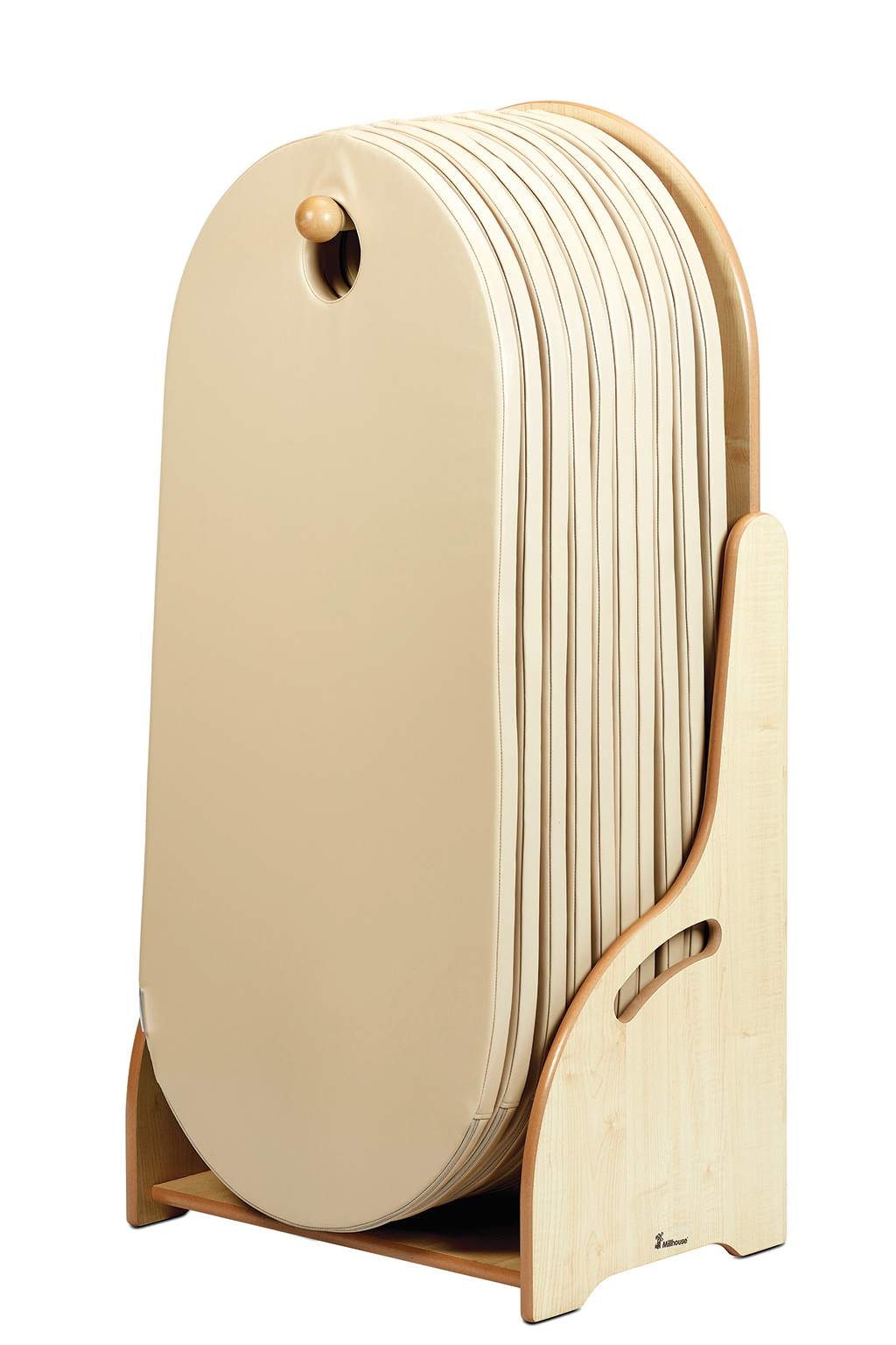 Faltstuhl, Beiger Bezug, Holzgestell, Mehrzweckstuhl, Kiefer/hellebord?, Geschirrspüler?, Faltstuhl?, Holzständer, Beige, Klappstuhl