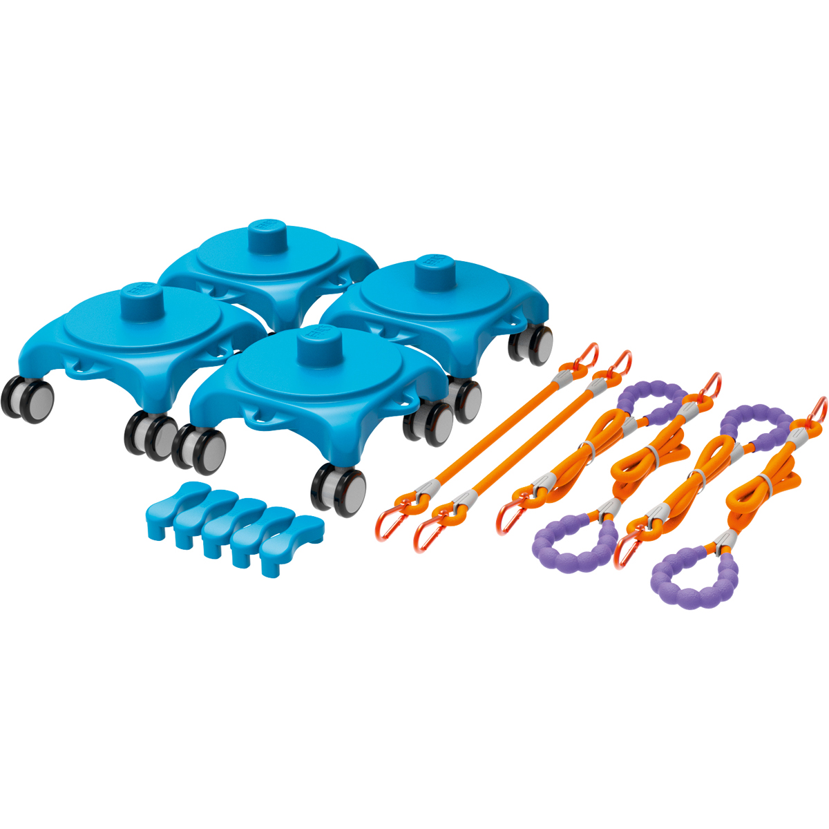 Klammerwagen, Rollenblock, Kugelrollen, Schnallen, Zugstangen