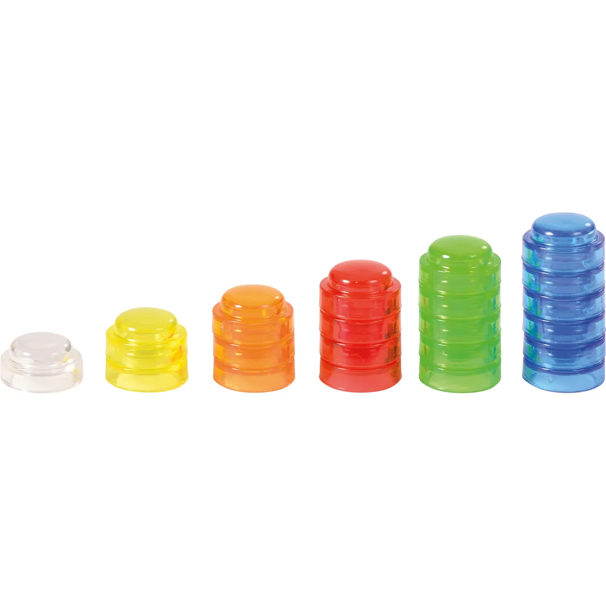 Stapelbehälter, Transparente Deckel, Farbige Stapelringe, Kunststoff, Spielzeughutformen, Stapelbehälter, Transparente Deckel, Kunststoff, Farbstapel, Spielzeugfarben